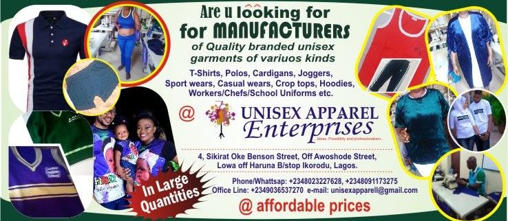 Cover image of unisex apparel enterprises, Clothing and textiles production venture on VC4A