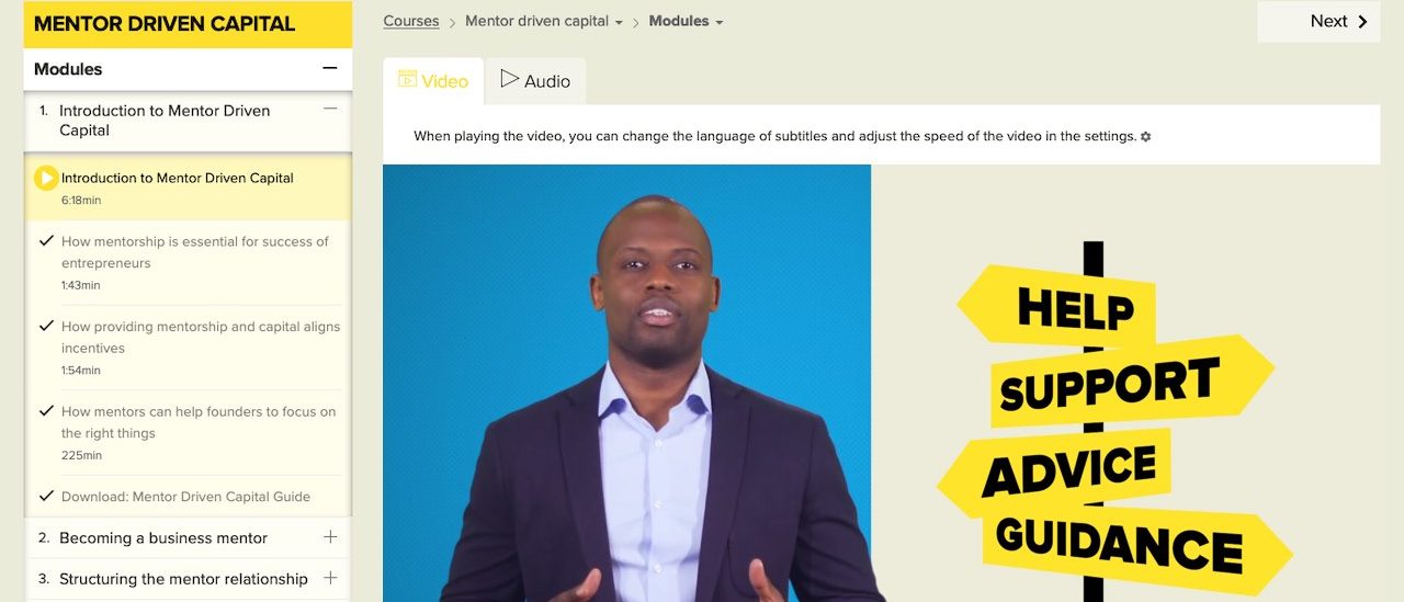 Post Profile VC4A launches first online training program for Africa’s business angels: ‘Mentor-Driven Capital’ image of MDC Coure Still