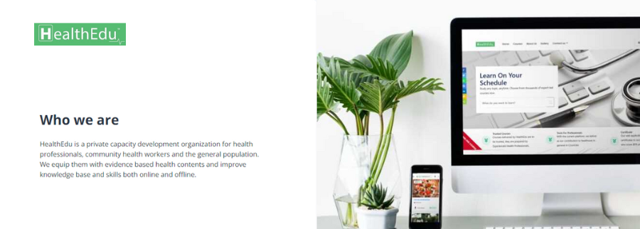 Cover image of Healthedu, E-learning venture on VC4A