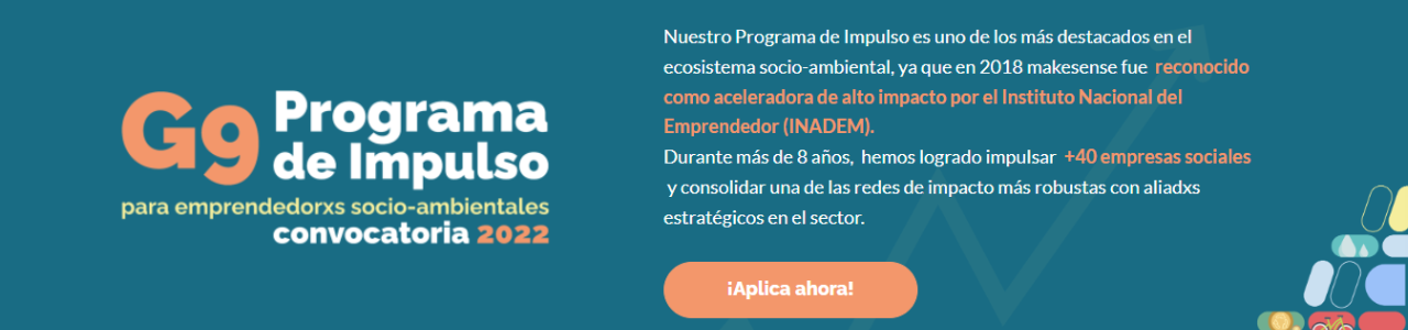 Programa de Impulso G9 para emprendedorxs socio-ambientales