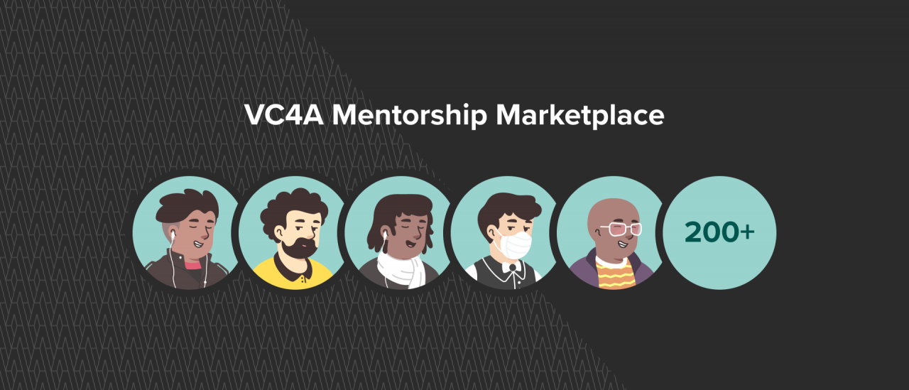 simple illustration showing multiple avatars for the VC4A mentorship marketplace