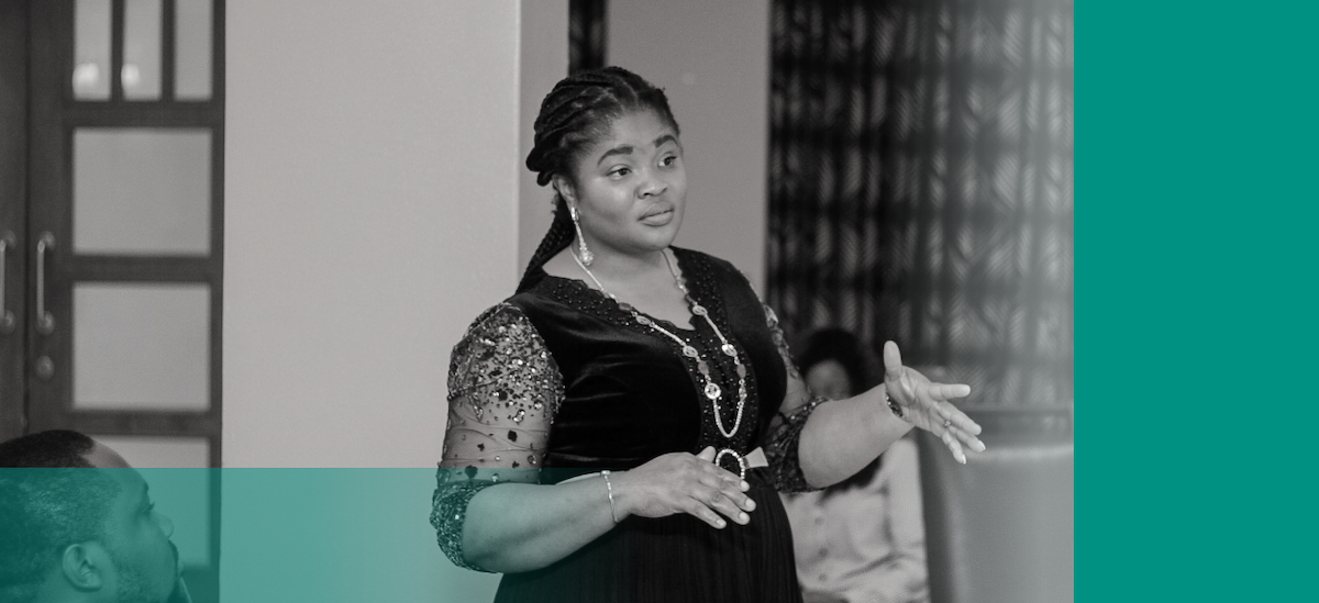 Woman making a speech
