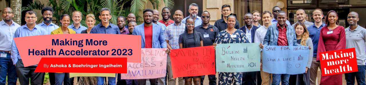 Image of several people holding placards for a health cause