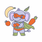 Venture Profil HAMSI image de Mascotte Avec Fruits RVB