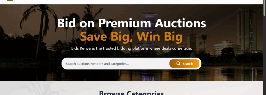 Cover image of Bids Kenya (Mzadizi Online), Banking venture on VC4A