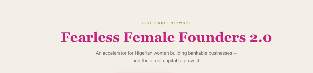 Fearless Female Founders Grant 2.0